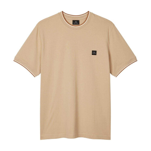 Paul Smith (L, Beige) Paul Smith Mens Patch Logo T-Shirt