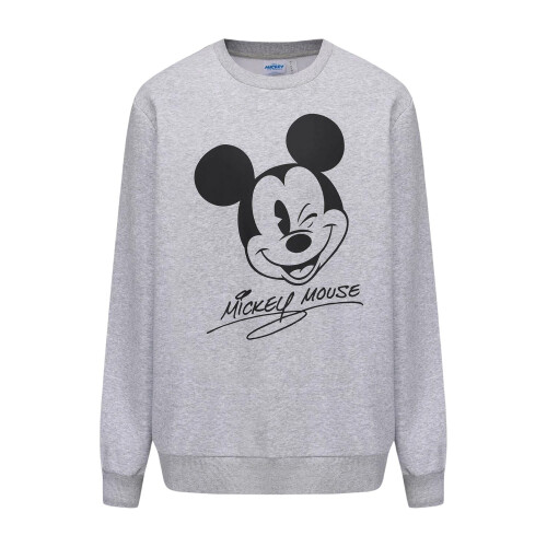Disney (M, Grey) Disney Mens Mickey Mouse Cotton Blend Sweatshirt