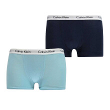 (10-12 Years, Navy/Aqua) Calvin Klein Boys Boxer Shorts (Pack of 2)