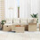 VidaXL vidaXL Gartensofa-set 7 stk. Beige Poly-Rattan 3
