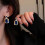 Blue Quadrangle Cubic Zirconia Dangle Earrings 3