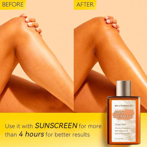 Tanning Oil Bronzing Dark Tanning Oil for Sunbathing  Deep Moisturizing Fast Tan Glow 2