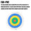Color Face Practice Board Shoot Targets with Solid Pad for Outdoor Placement 9