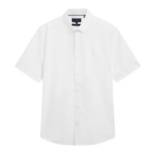 (L, White) Ted Baker Mens Oxford Regular Short-Sleeved Shirt