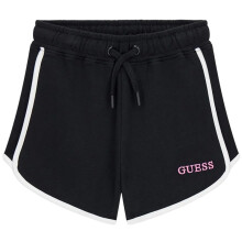 (14 Years, Jet Black) Guess Childrens/Kids Logo Sweat Shorts
