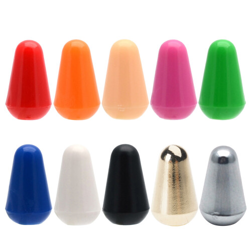 Replacement Pickup Selector Switches 3 5 Way Toggle switches Tip Knob Cap Buttons White 1
