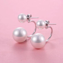 Double Imitation Pearl Earrings for Women Earring