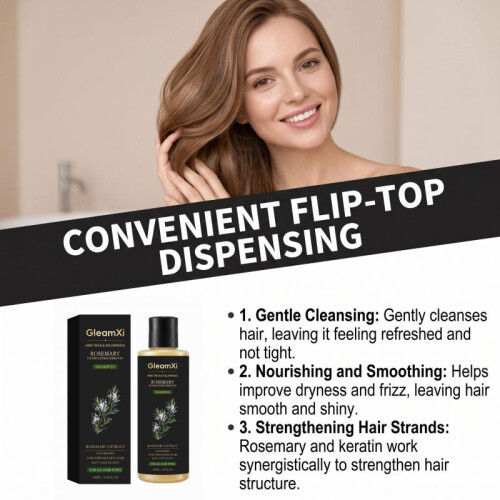 GleamXi Rosemary Shampoo for Scalp Cleansing, Botanical Moisturizing 2