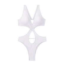Womens Soft Bag Hollow Out Swimwear High Waist Bikinis Swimming Suit Swimsuits White S