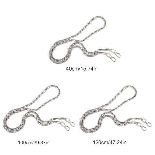 Replacement Chain Strap Metal link Clasp Purse Chain Bag Silver 6 centimeters 1.2 me 2