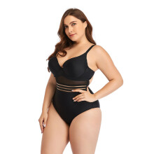 Hollow Out Comfortable Fashion Sexy Swimsuit Beachwear Chest Gathered Fat Jujube red XL