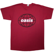 (M, Red) Oasis Unisex Adult 1998 World Tour - South America Back Print T-Shirt