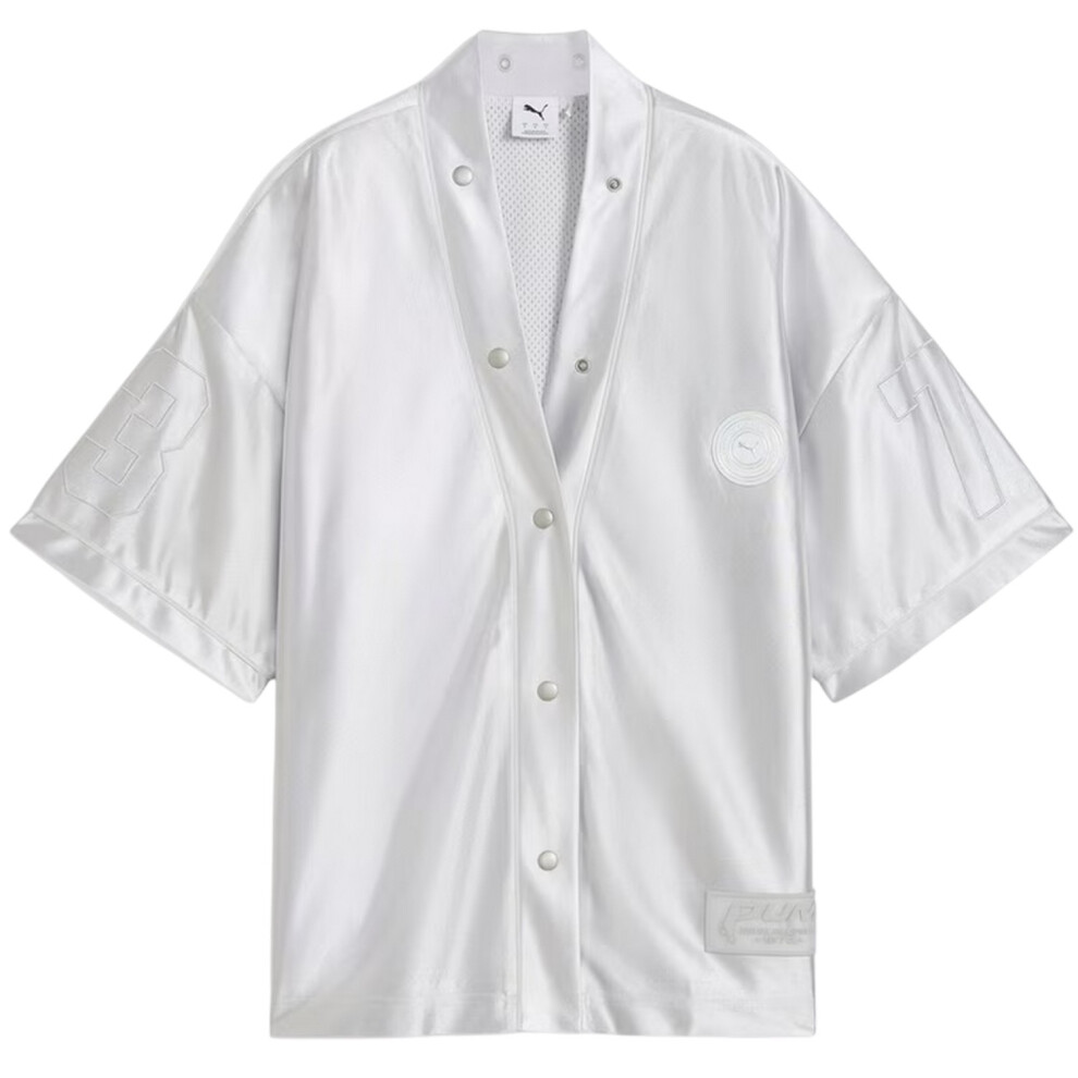 Puma (8 Uk, Frost Gray) Womens/Ladies Printed Relaxed Fit Overshirt