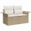 VidaXL vidaXL Gartensofa-set 7 stk. Beige Poly-Rattan 4