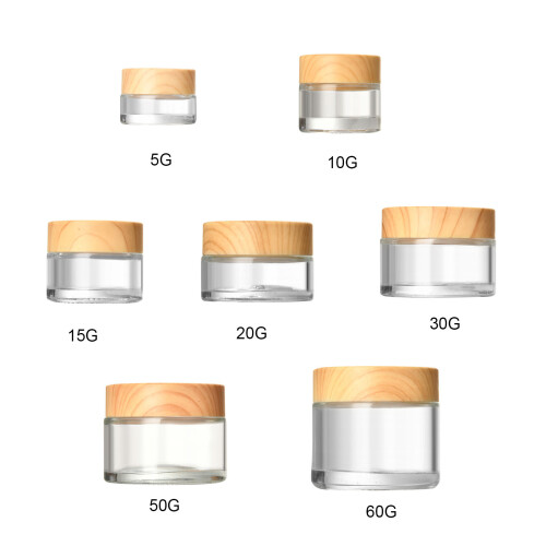 1PC Empty Sample Containers with Lids Cosmetic Jars Glass Container with Lids 30g 2