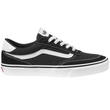 (10 UK, Black/White) Vans Mens Brooklyn Canvas Low Trainers