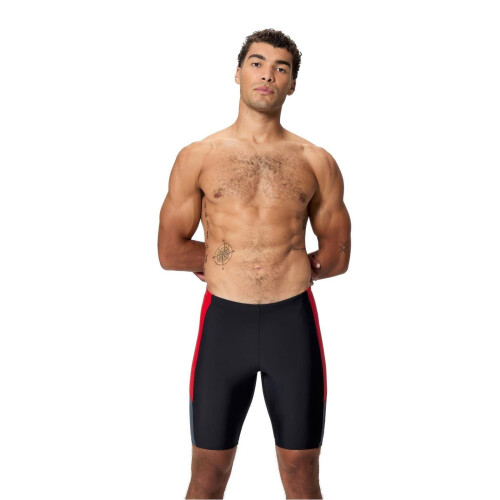 Speedo (S, Black/Red) Speedo Mens Dive Jammer Shorts