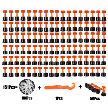 50 Set Tile Leveling System Kit with Tile Leveler & Special Wrenches & 2mm Tile Spacers