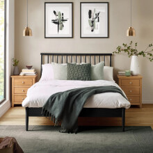 Belton Black Spindle 150cm King Size Bed Frame