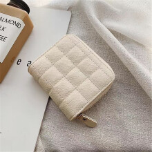 Credit Cards Holder Women Zipper Wallet PU Leather Card for Case Change Pocket Pink