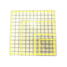 4PCS Multifunctional Acrylic Patchwork Ruler Tool Set Measuring Ruler Square Sewing Ruler Laser Cutting Quilting