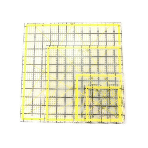 4PCS Multifunctional Acrylic Patchwork Ruler Tool Set Measuring Ruler Square Sewing Ruler Laser Cutting Quilting