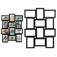 NEW STYLISH PHOTO PICTURE FRAME HOLDS 12 PHOTOS APERTURE MULTI COLLAGE 4” x 6