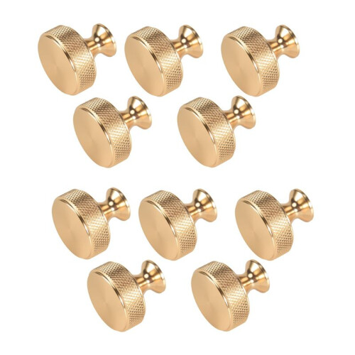 60 Pack 1.2 Inch Brushed Gold Cabinet Knobs Knurled Kitchen Cabinet Knobs Gold Drawer Knobs Round Dresser Knobs 2
