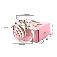 8 Key Thumb Piano, Acrylic Transparent Finger Keyboard Piano Musical Instrument XA64