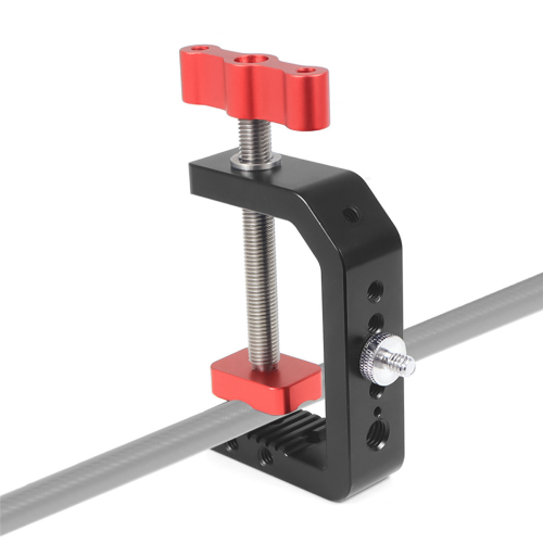 2X C Clamp Βάση στήριξης για επιτραπέζια κάμερα με οπή βίδας 1/4 3/8 για βάση γραφείου 1
