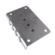 Fixed Hardtail Roller Saddle Bridge Top Load Tailpiece 4 String Replacement Tool Silver