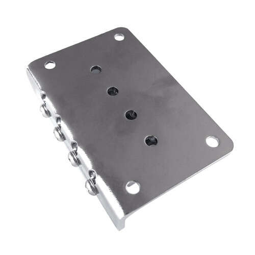 Fixed Hardtail Roller Saddle Bridge Top Load Tailpiece 4 String Replacement Tool Silver