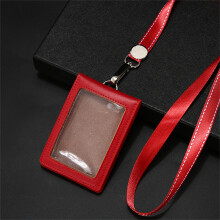 Professional Work ID Case Wallet Holder Badge Holder with Lanyard for Lychee black jumper
