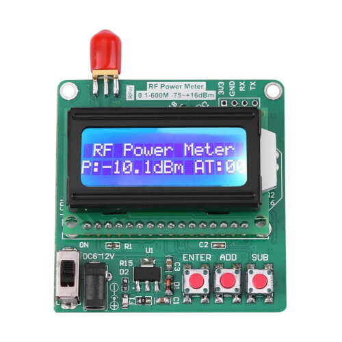 Ψηφιακός μετρητής ισχύος Mosiee LCD RF -75~16Dbm1-600Mhz εξασθένηση ραδιοσυχνότητας 1