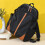 Versatile and Durable Rucksack Nylon Backpack for Work Travel and Shopping Needs Black 1