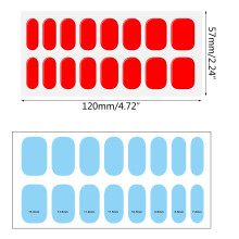 16Pcs Self-Adhesive Gel Nail Sticker Gel Nail Strips Full Nail Wraps Nails Art BSG226
