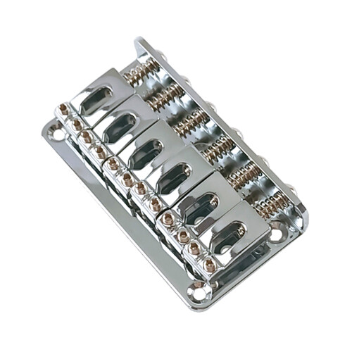 Zinc Alloy 6 String Fixed Hardtail Saddle Bridge, Guitar Hard Tail Bridge Saddle Black