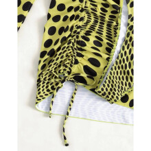 Women Drawstring Swimwear Sexy Bathing Suit Beachwear Set Dot Printing Swimsuit Green S