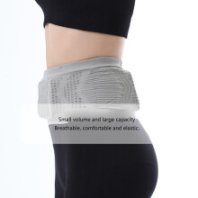 Knit Concealed Waist Bag Belt Multifunction Knit Breathable Concealed Waist Bag Black M