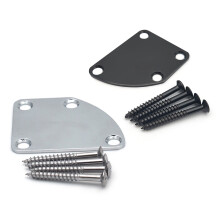 Electric Guitar Neck Plate Neck Plate Semi Round Neck Joint Back Mounting Plate Silver