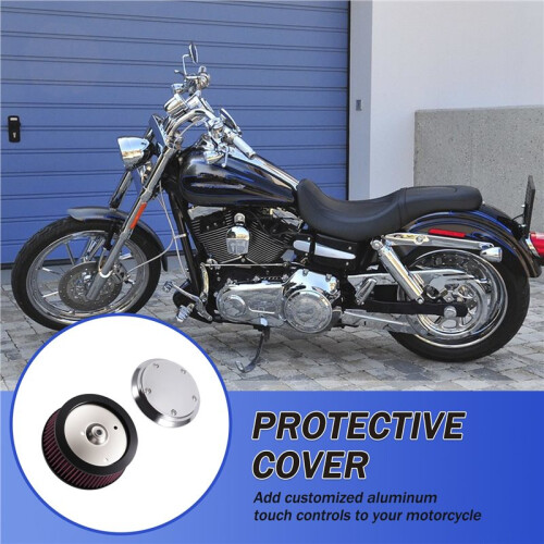 Air Cleaner Cover & 3-Hole Red Filter Element for  Dyna Softail Touring 1