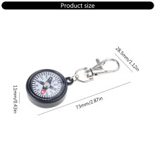 Keyring Survival Compass Waterproof Compass for Hiking Camping Outdoor Adventure