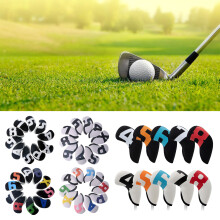 10Pcs Golf Head Headcovers Set, Neoprene Golf Iron Head Covers Golf Wedge Covers C