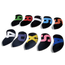 10Pc Waterproof Neoprene Golf Putter Cover Golf Iron Head Cover Golf Club Covers A