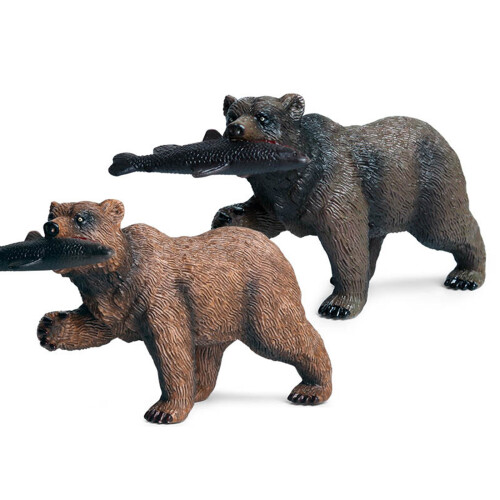 Realistic Bear Static Model Toy Simulation Skin Texture Brown Bear roaring white bear