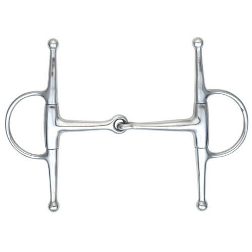 (5in, Silver) Shires Jointed Horse Eggbutt Snaffle Bit