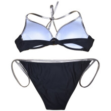 Women Bikinis Set Lacing Solid Color Swimwear Thong Swimsuits Sexy Bathing Powder bag S