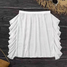 Bikini Cover Up Wrap Scarf Women Swimwear Short Bikini Wrap Skirt Beach Dress Black S