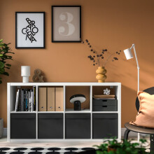 IKEA KALLAX 8 Cube Unit 4 DRÖNA Boxes 77×39×147 cm