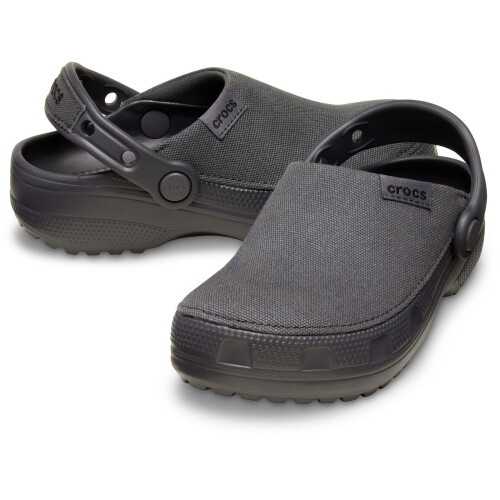 Crocs (, ) Crocs Classic Crafted Textile Blend Unisex Kid's Black Clogs 2